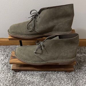 Clarks Bushacre 2 Men's Chukka Boots - Olive Suede w/ Shoes Tree